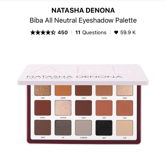 BNIB Natasha Denona Biba Palette - Picture 1 of 6
